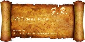 Földesi Rita névjegykártya